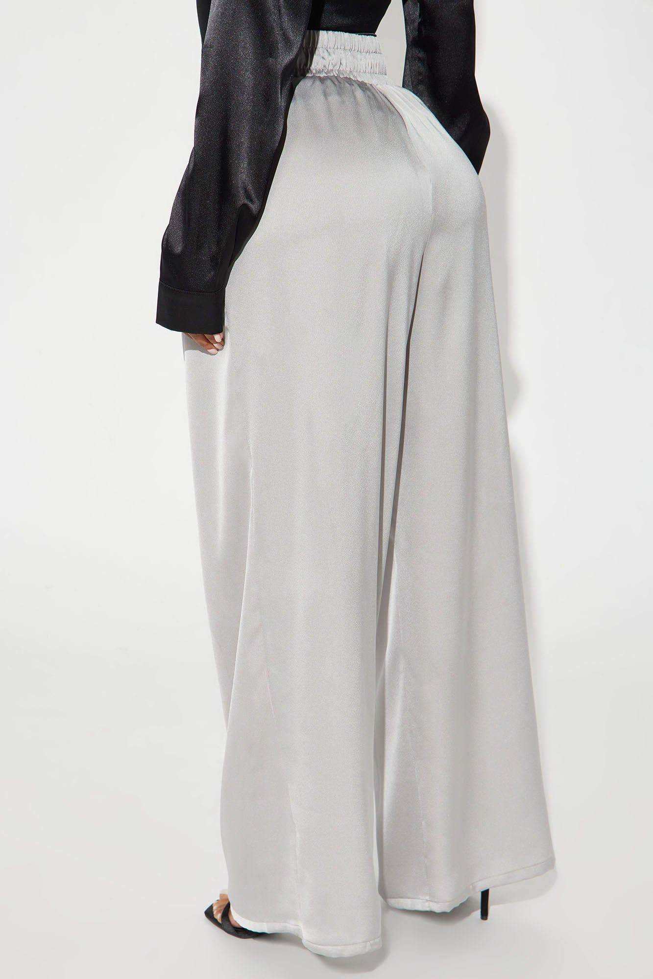 Love A Little Satin Trouser - Silver sold by Fashion Nova product image thumbnail 3