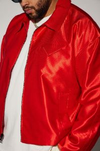 U Get Me Satin Cropped Jacket - Red sold by Fashion Nova