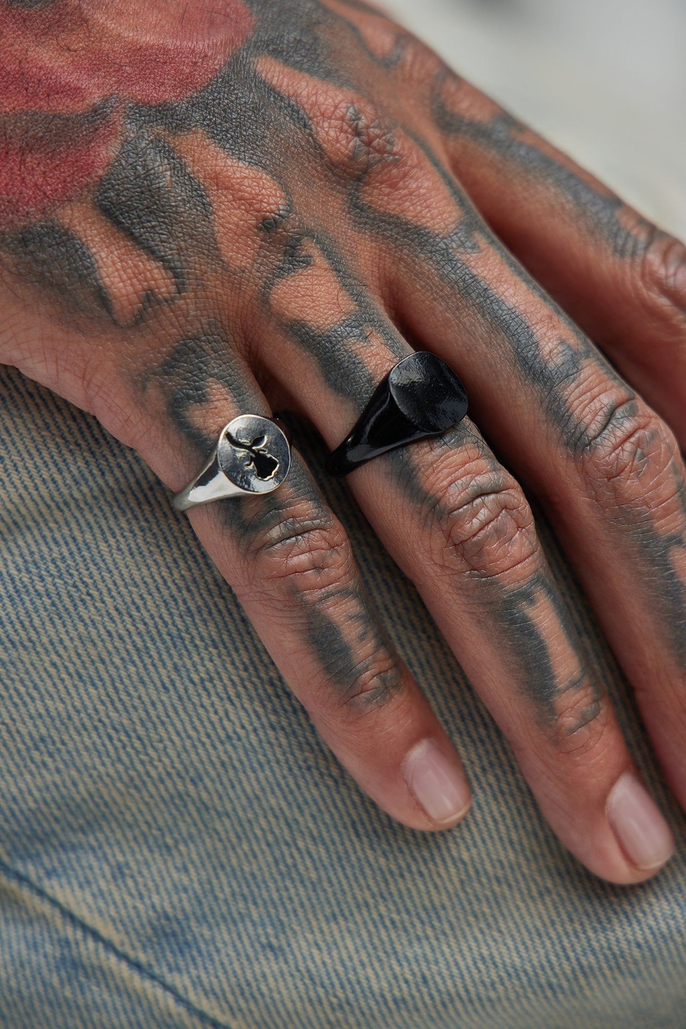 Silver Rose Ring Set - Silver/Black sold by Fashion Nova product image thumbnail 2