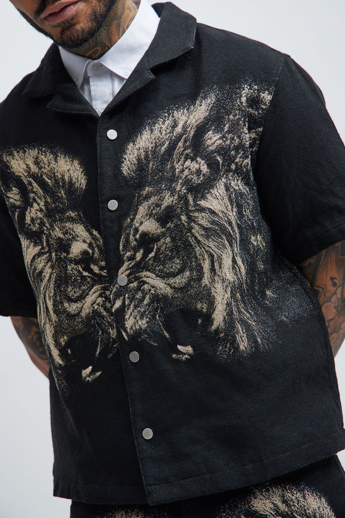 Armaros Tapestry Shirt - Black/combo sold by Fashion Nova product image thumbnail 3