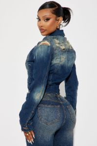 Kelly Denim Jacket - Dark sold by Fashion Nova