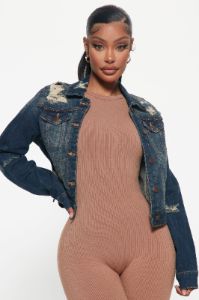 Kelly Denim Jacket - Dark sold by Fashion Nova