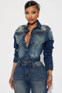 Kelly Denim Jacket - Dark sold by Fashion Nova