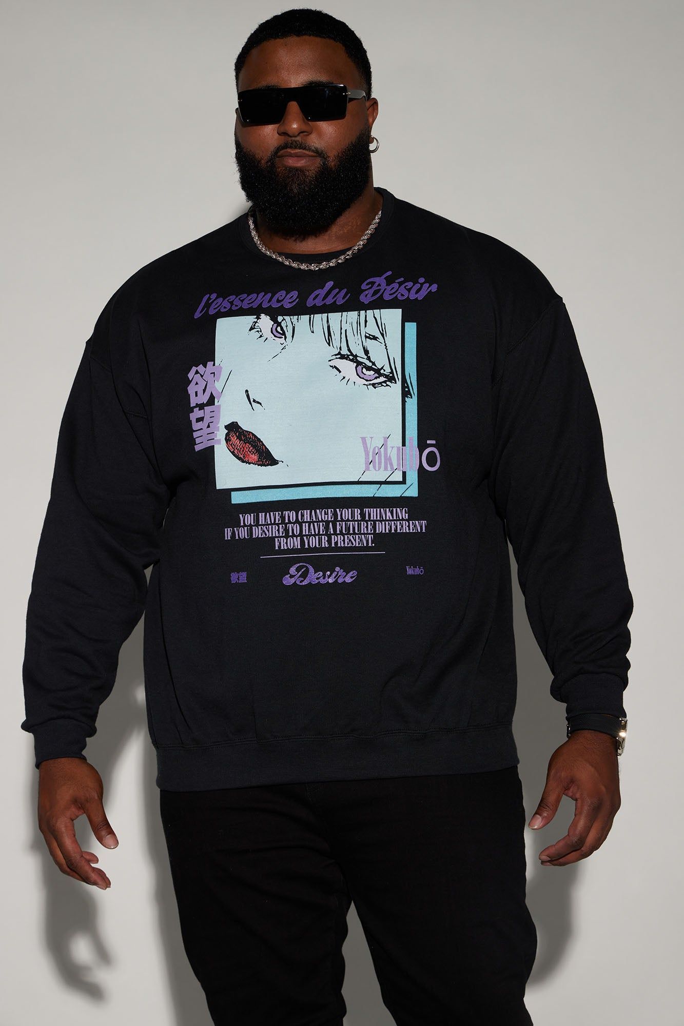 Desire The Future Crewneck Sweater - Black sold by Fashion Nova product image thumbnail 5