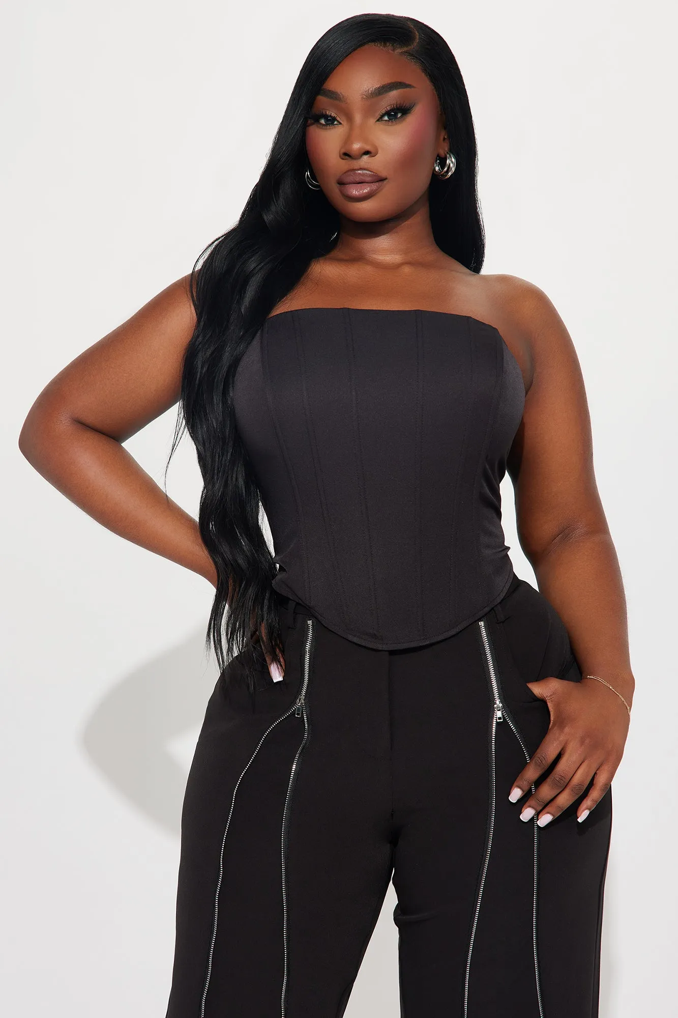 All The Feels Corset Top - Black sold by Fashion Nova product image thumbnail 4