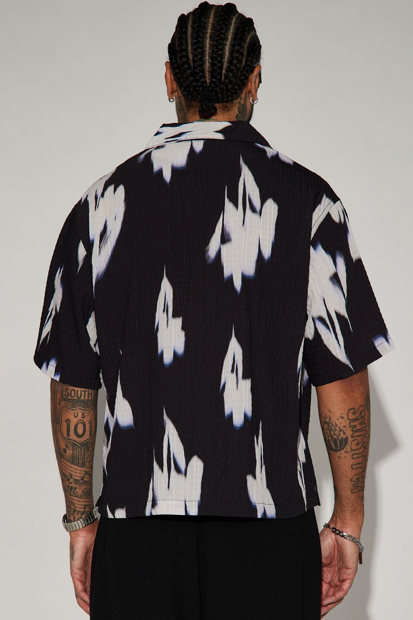 Blurred Out Button Up Shirt - Black sold by Fashion Nova product image thumbnail 3