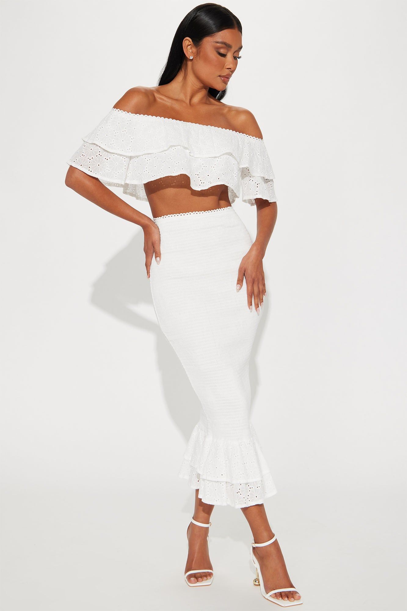 My Addiction Skirt Set - White sold by Fashion Nova