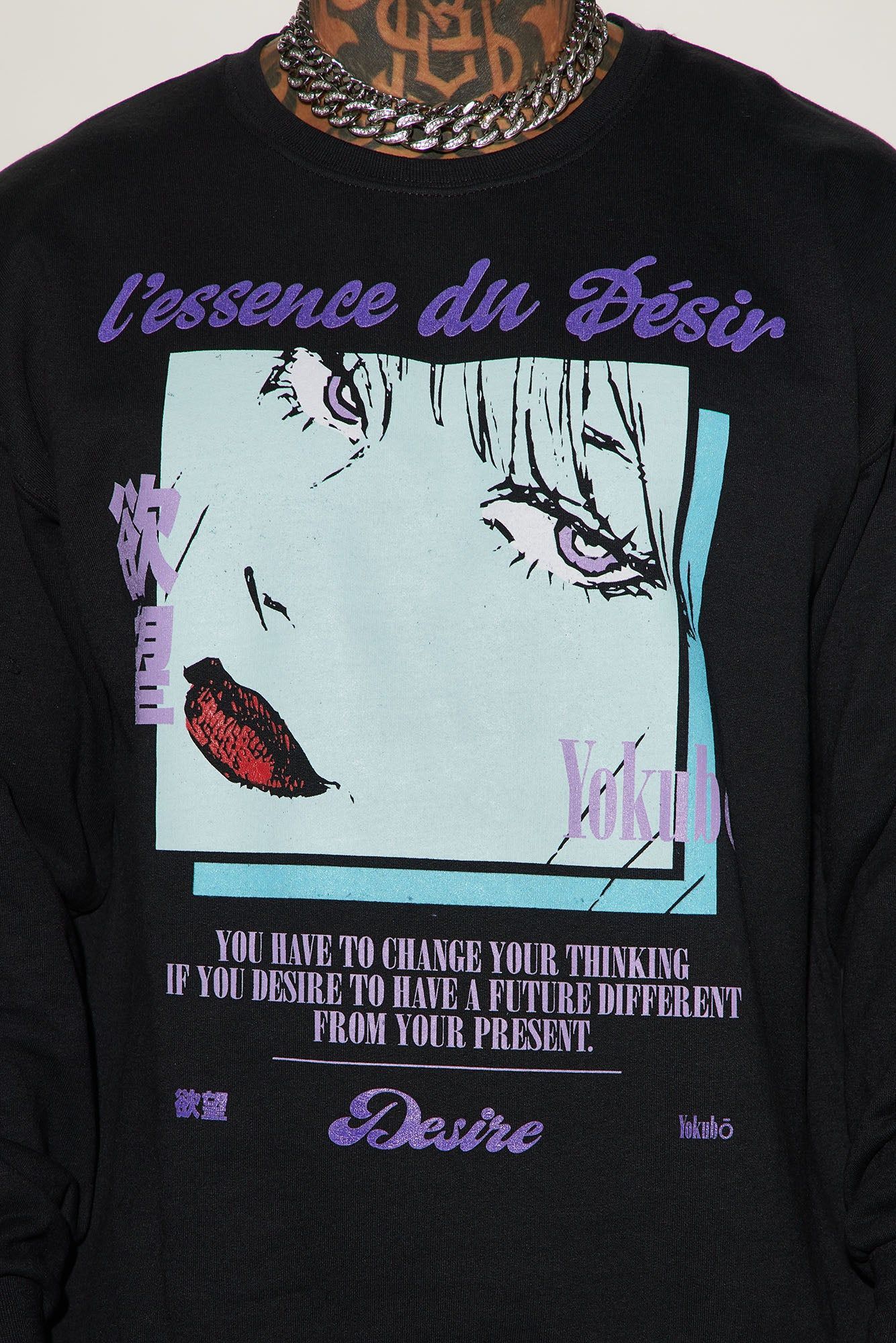 Desire The Future Crewneck Sweater - Black sold by Fashion Nova product image thumbnail 3