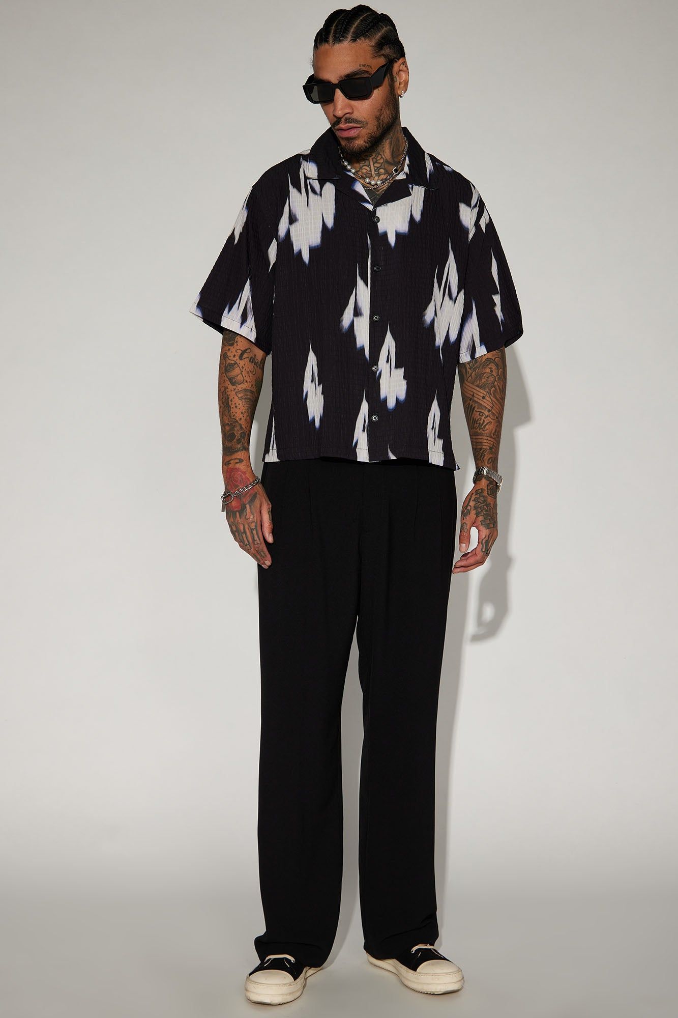 Blurred Out Button Up Shirt - Black sold by Fashion Nova product image thumbnail 2