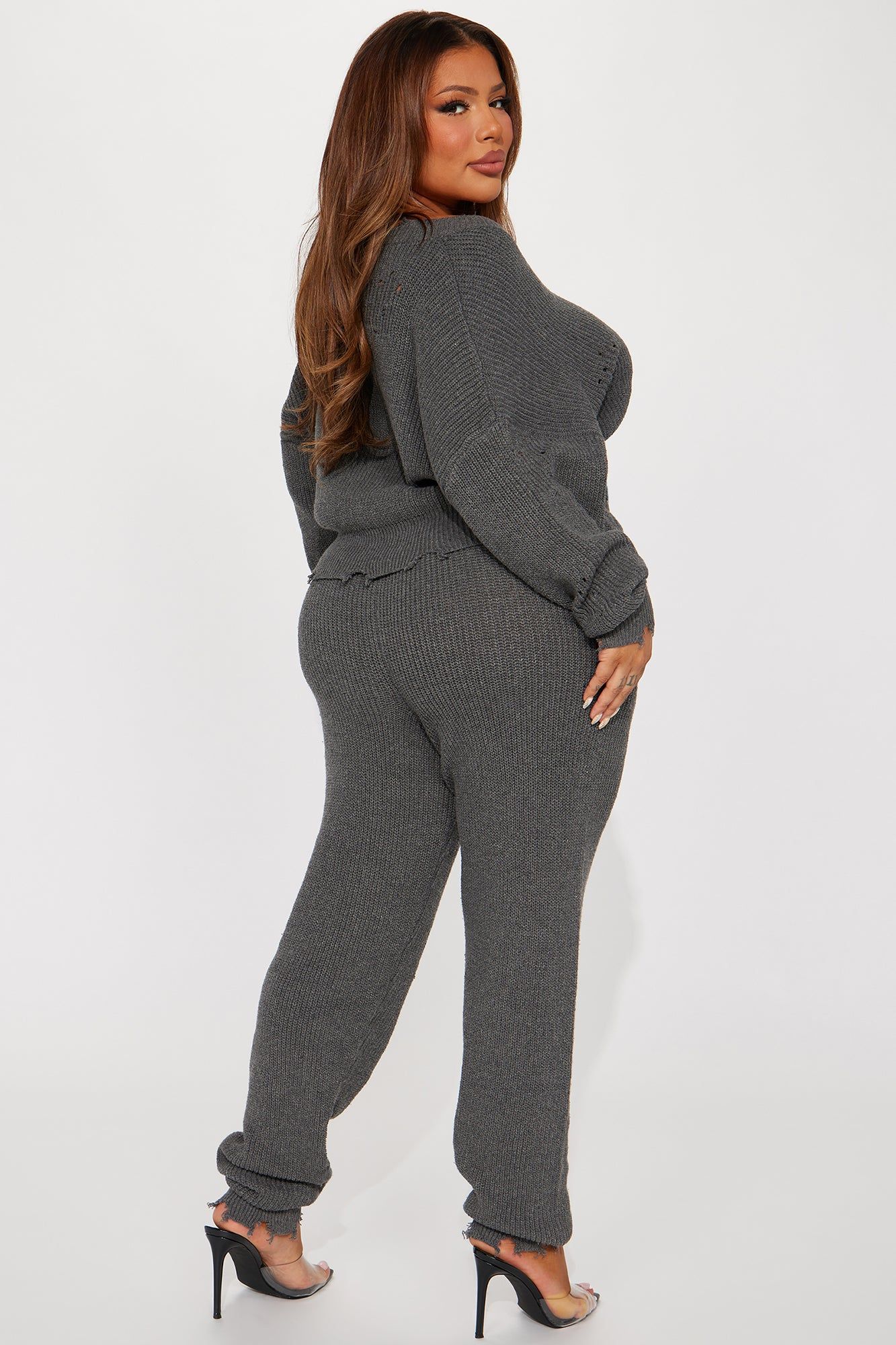 Being Myself Sweater Pant Set - Charcoal sold by Fashion Nova product image thumbnail 6