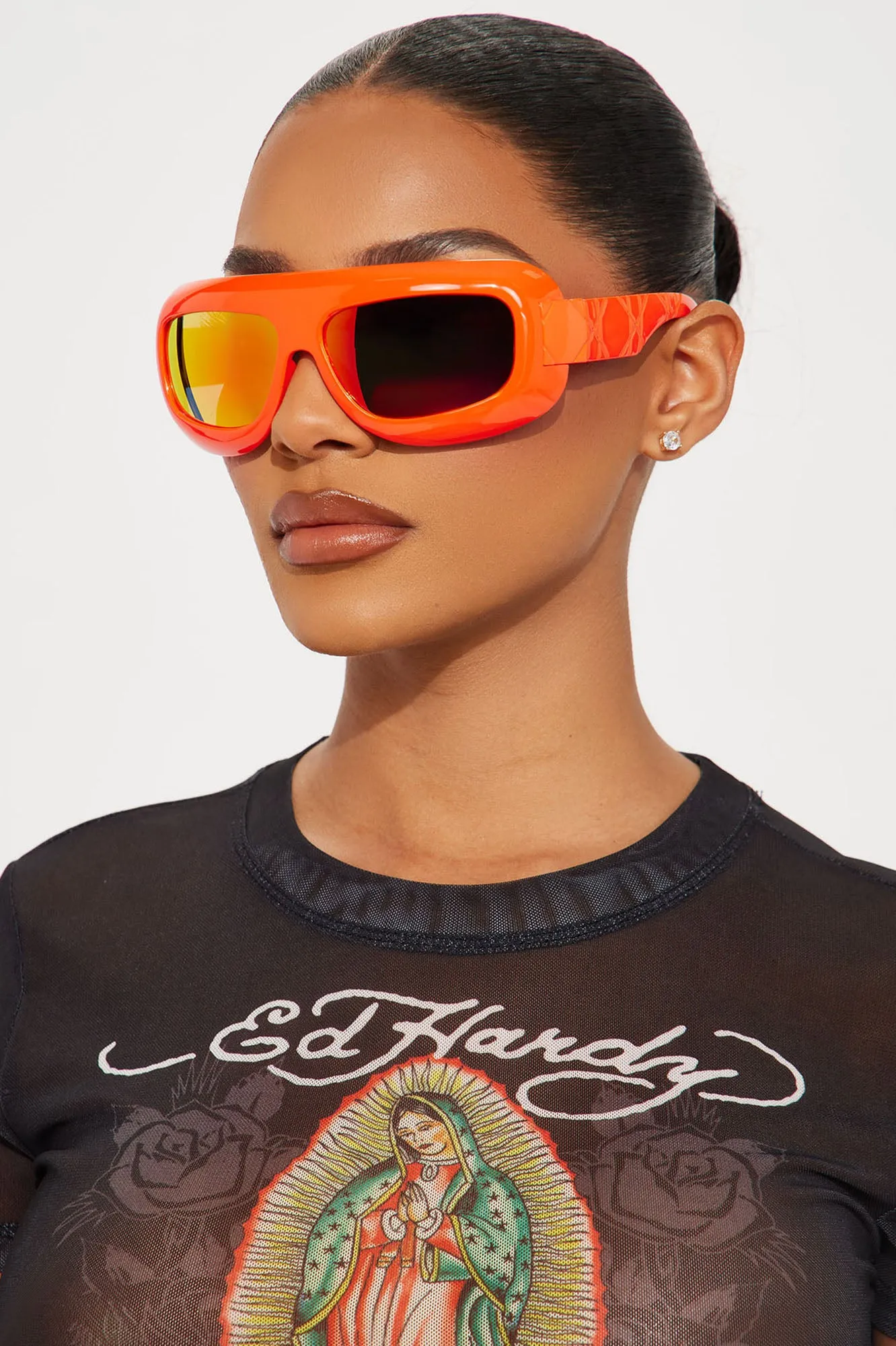 Art Of Reflection Sunglasses - Orange sold by Fashion Nova product image thumbnail 2