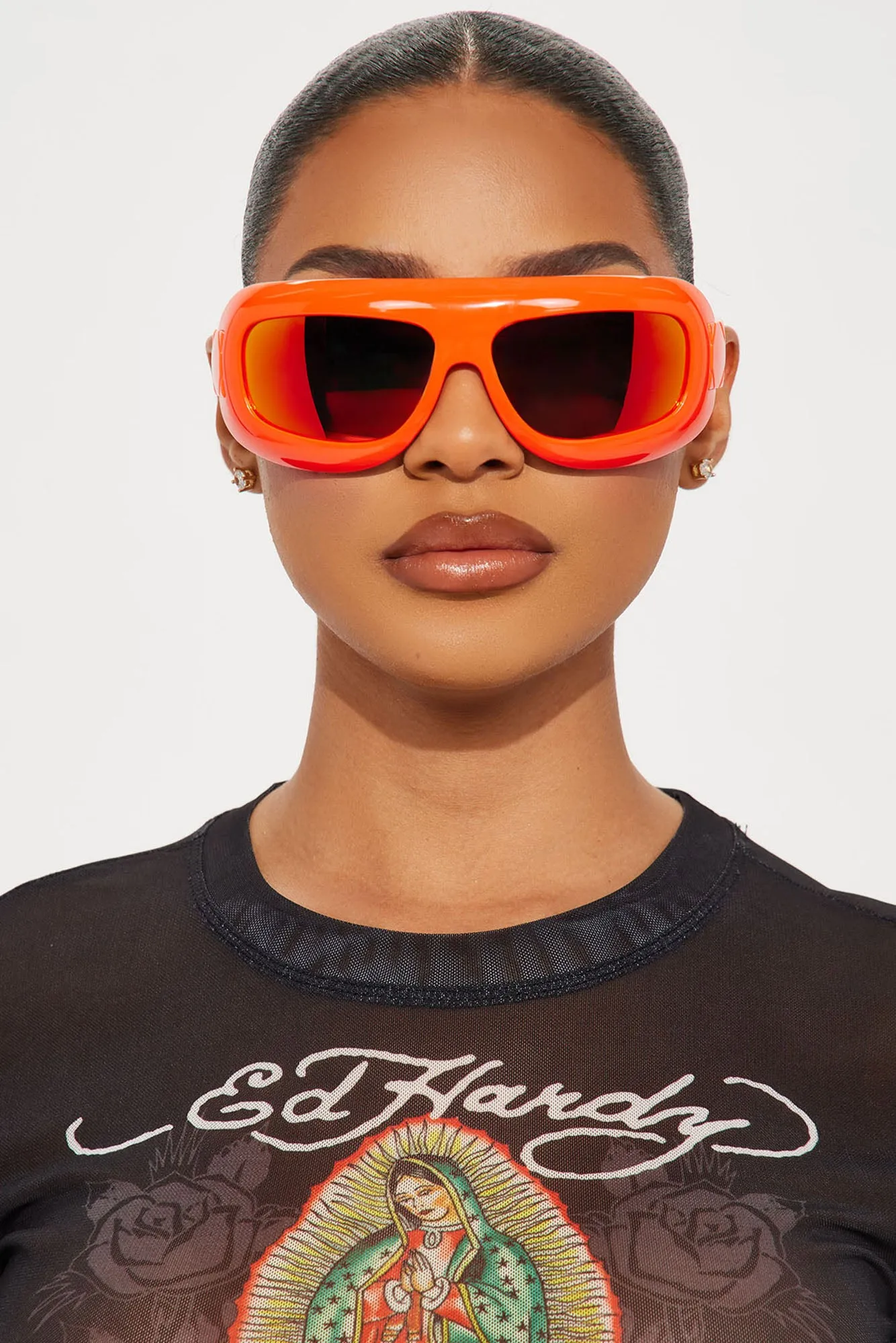 Art Of Reflection Sunglasses - Orange sold by Fashion Nova