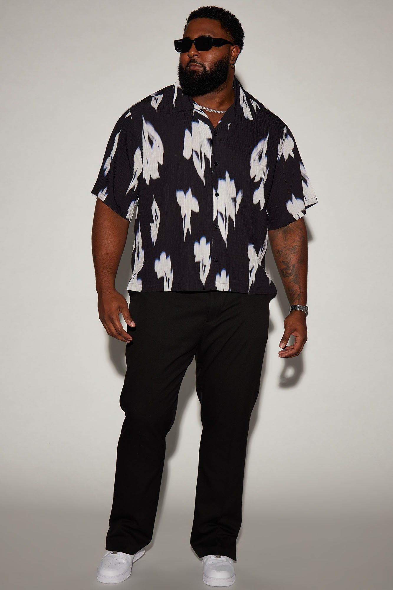 Blurred Out Button Up Shirt - Black sold by Fashion Nova product image thumbnail 5