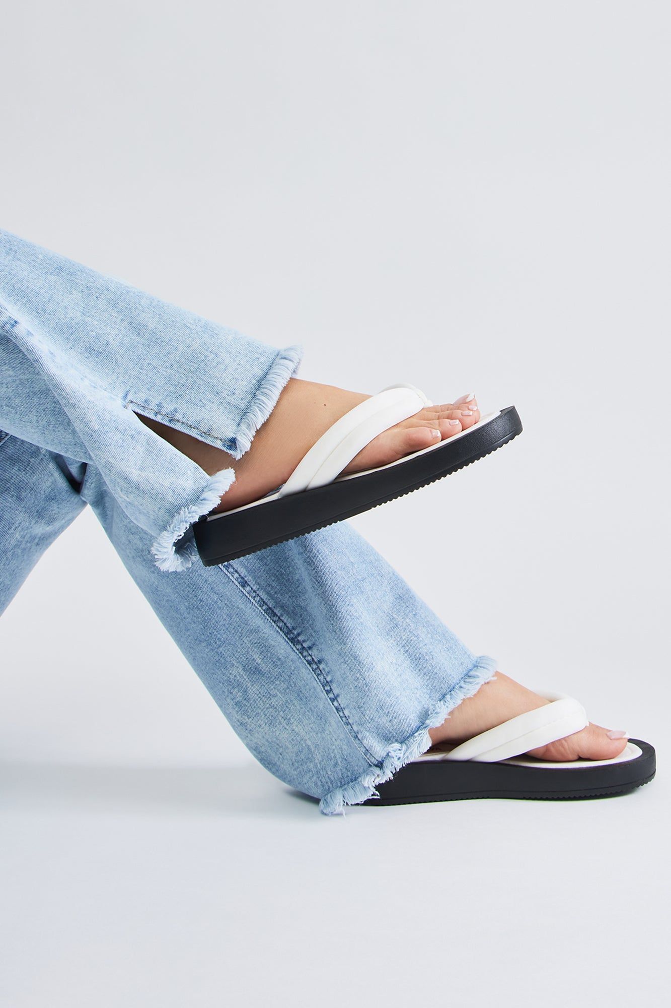 Bethany Flip Flops - White sold by Fashion Nova product image thumbnail 3