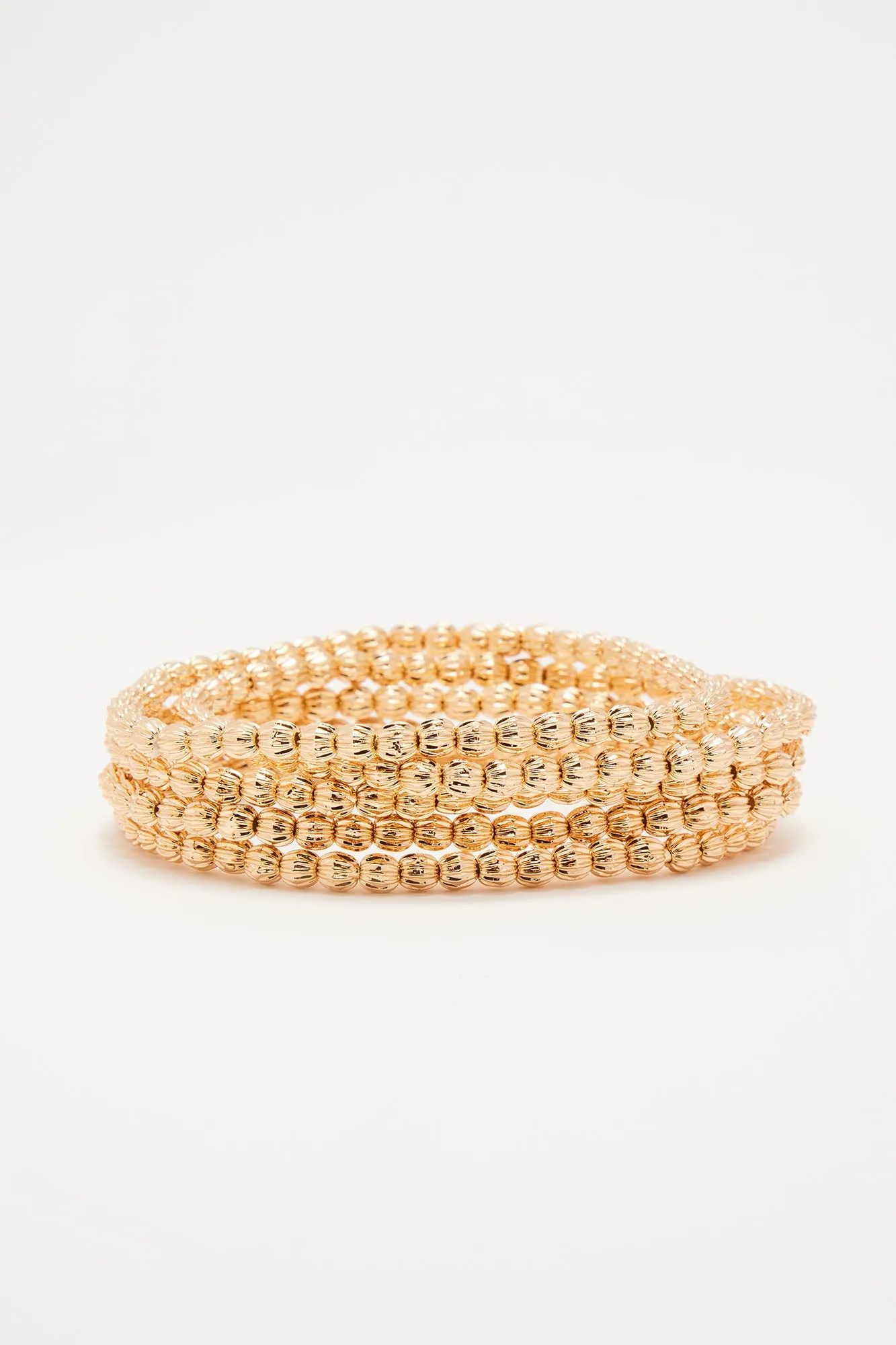Hopped Off the Jet 5 Piece Bracelet Set - Gold sold by Fashion Nova product image thumbnail 3