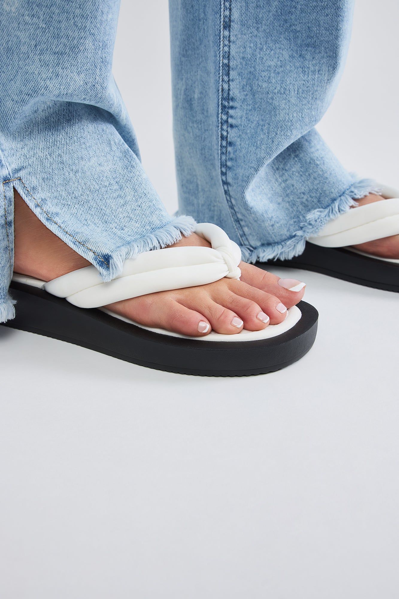 Bethany Flip Flops - White sold by Fashion Nova product image thumbnail 2