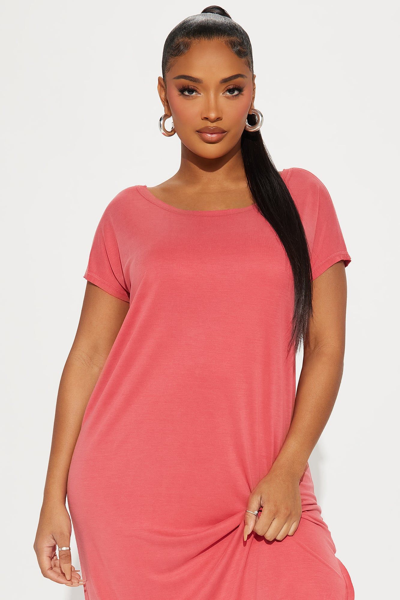 Melody T-Shirt Midi Dress - Rust sold by Fashion Nova product image thumbnail 2