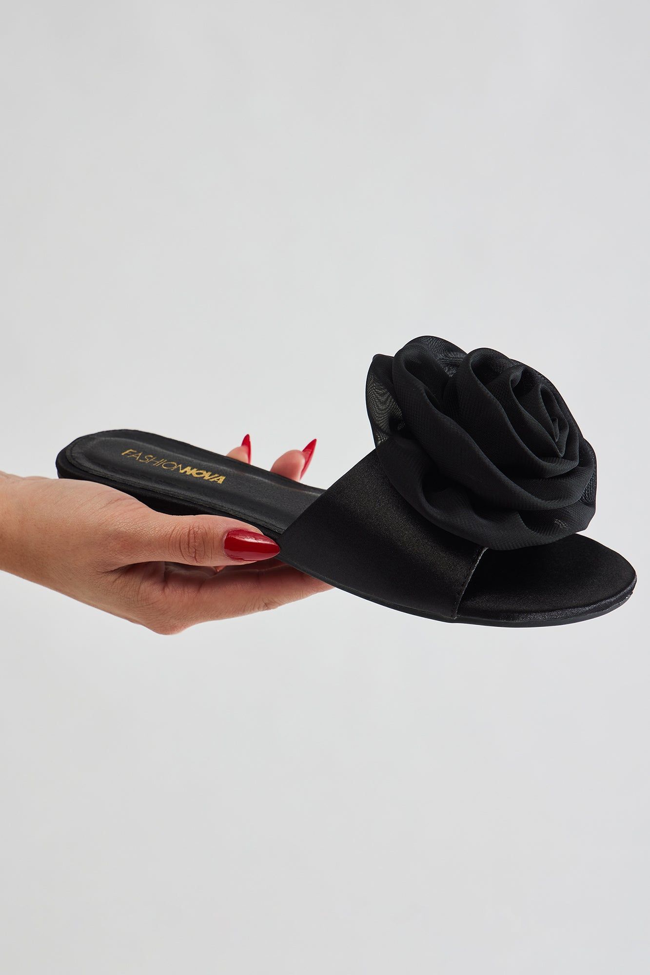 Spring Blooms Flat Sandals - Black sold by Fashion Nova product image thumbnail 4