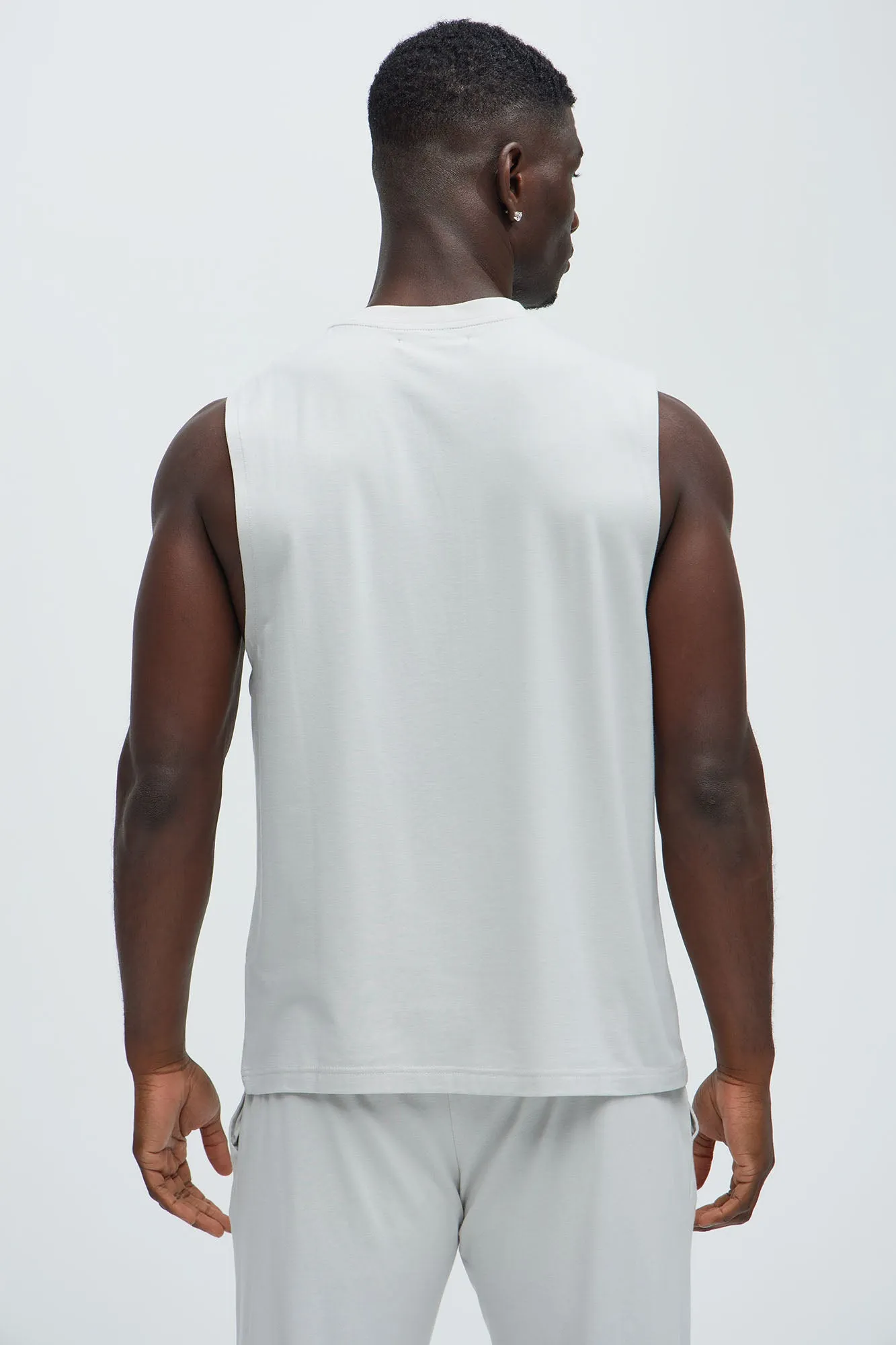 Essential Lounge Sleeveless Muscle Tee - Grey sold by Fashion Nova product image thumbnail 4
