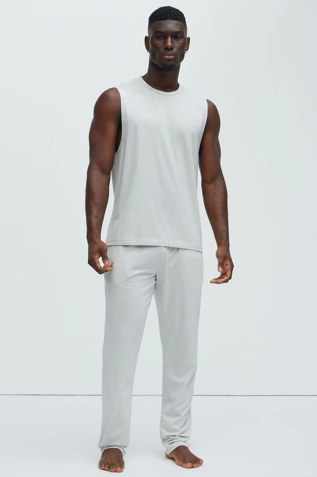 Essential Lounge Sleeveless Muscle Tee - Grey sold by Fashion Nova product image thumbnail 3