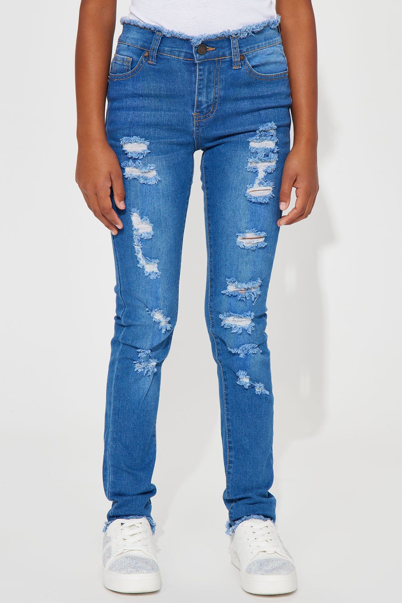 Mini Don't Slip Denim Skinny Jeans - Medium Wash - Medium Wash sold by Fashion Nova product image thumbnail 2