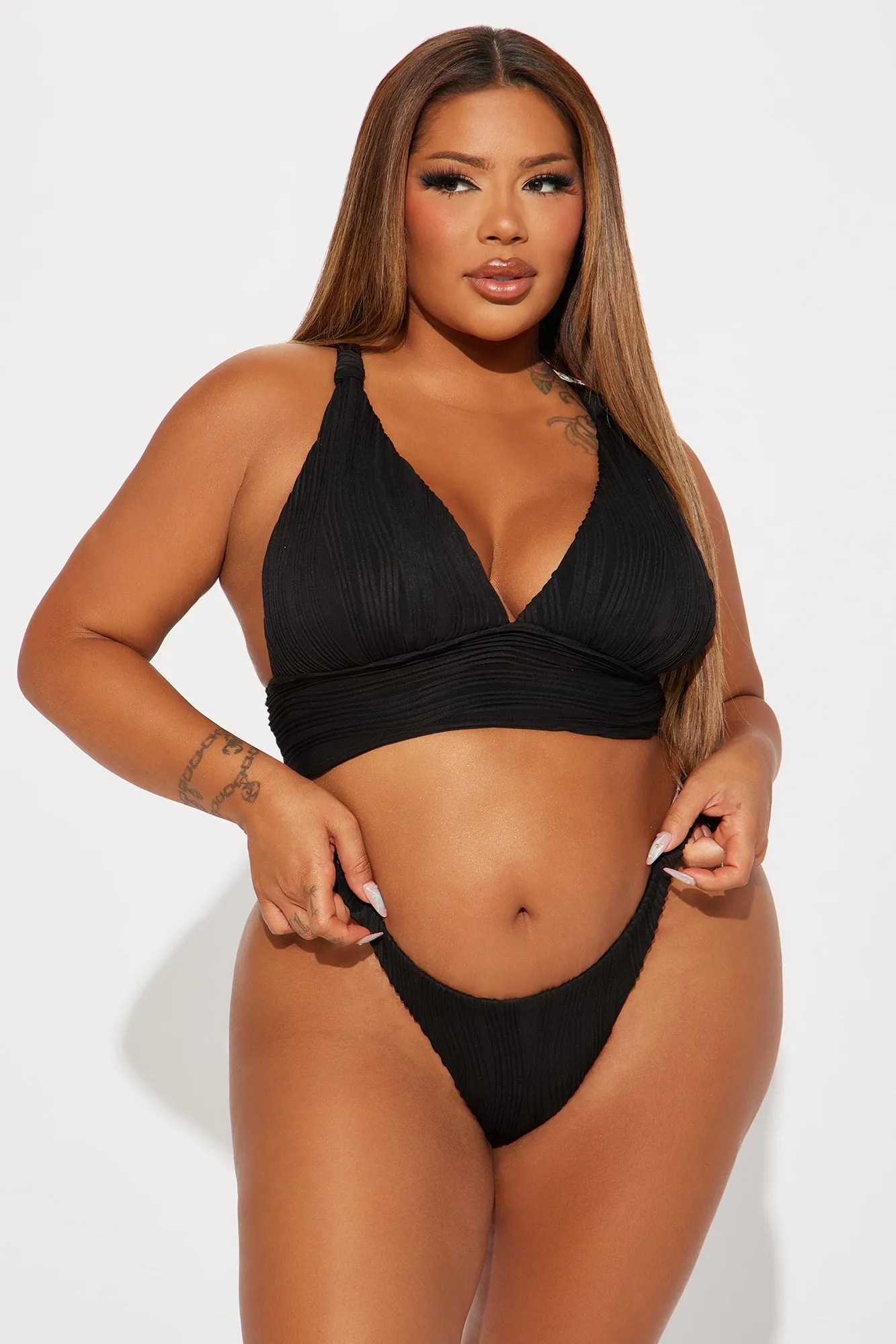 Amani Textured 2 Piece Bikini - Black sold by Fashion Nova product image thumbnail 4