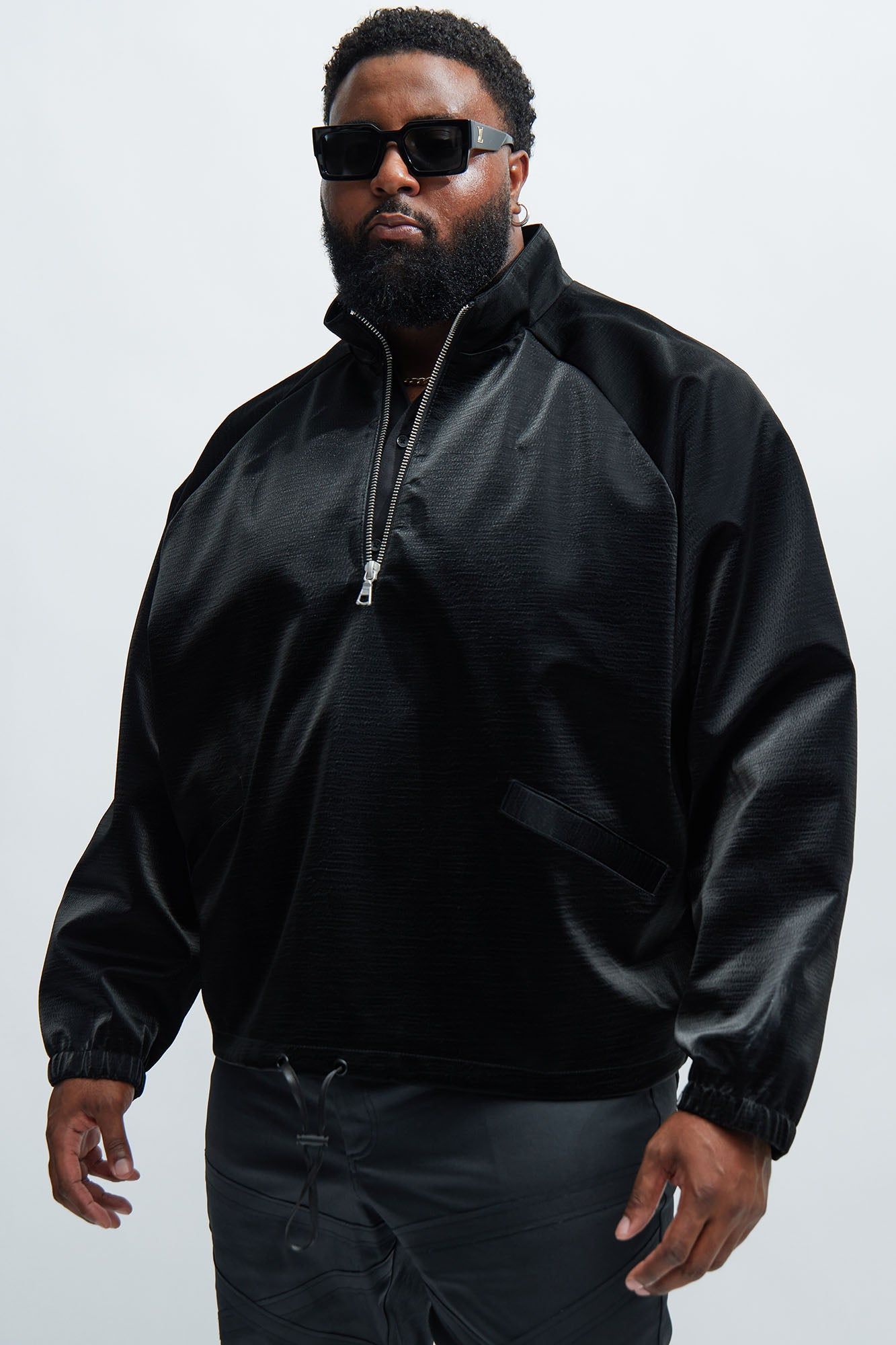 Keith Faux Leather Anorak Jacket - Black sold by Fashion Nova product image thumbnail 5