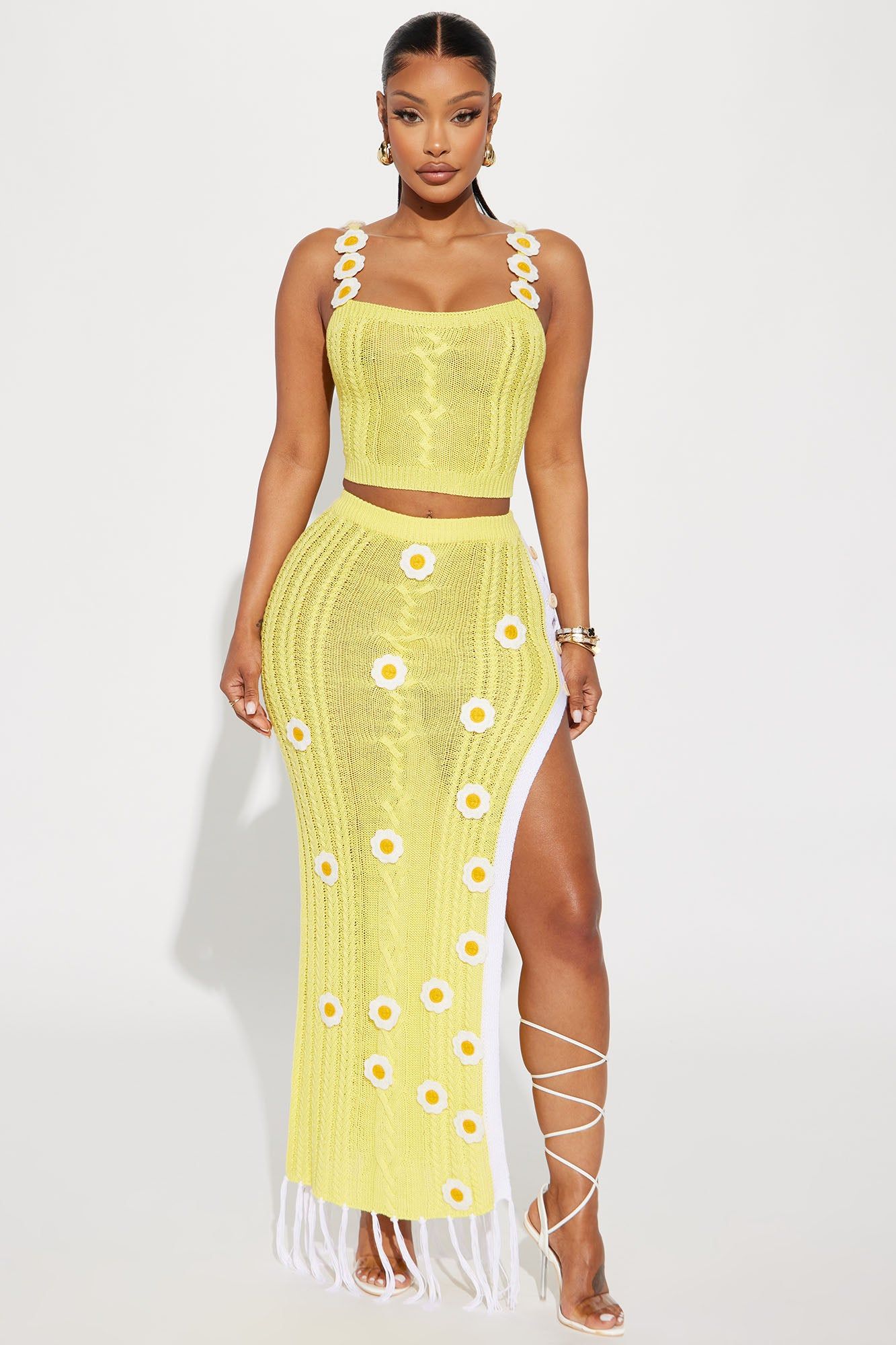 Daisy Fields Skirt Set - Yellow sold by Fashion Nova