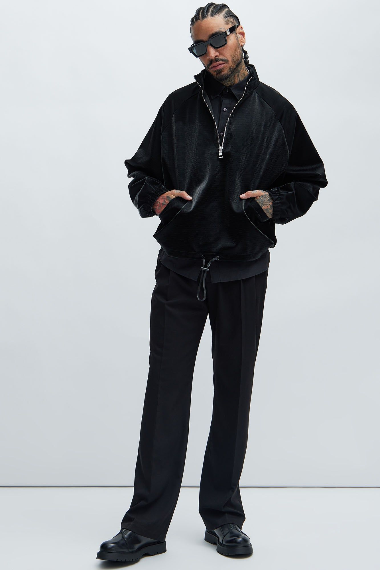 Keith Faux Leather Anorak Jacket - Black sold by Fashion Nova product image thumbnail 2