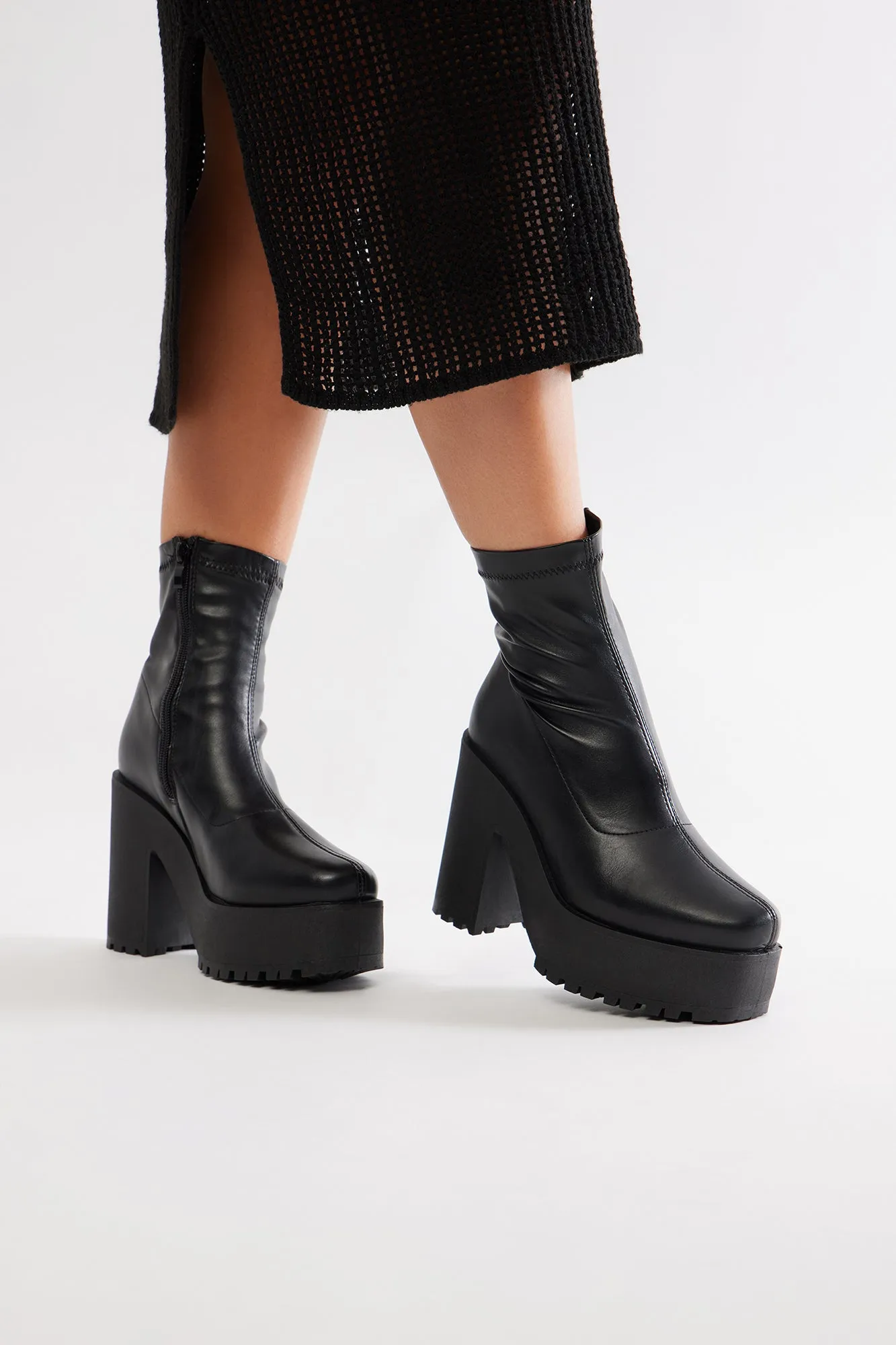 Baylor Platform Booties - Black sold by Fashion Nova product image thumbnail 3
