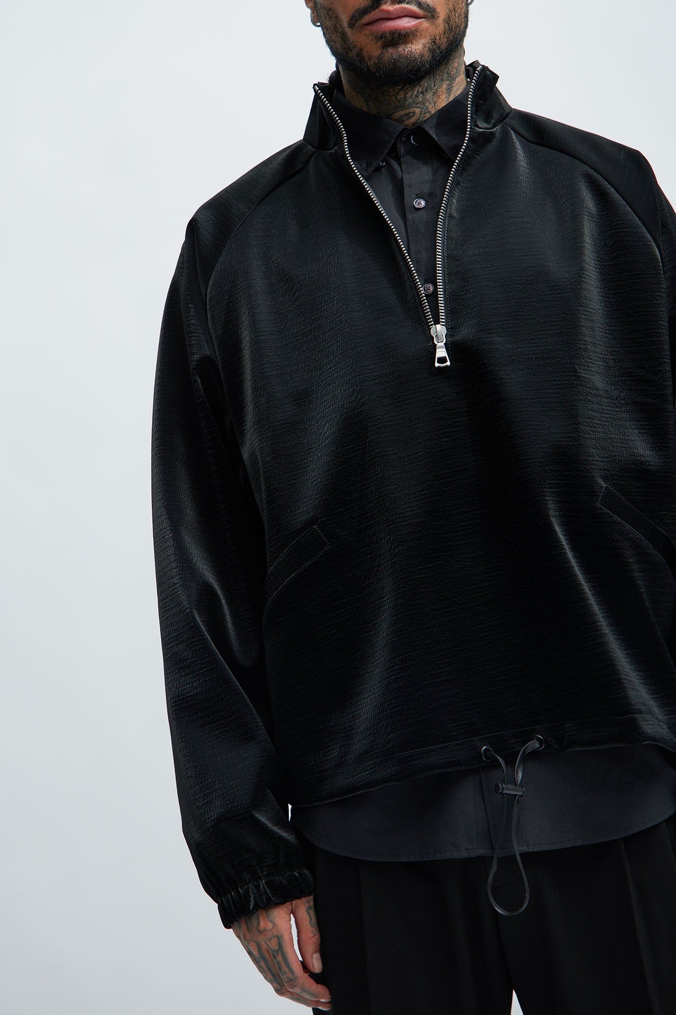 Keith Faux Leather Anorak Jacket - Black sold by Fashion Nova product image thumbnail 3