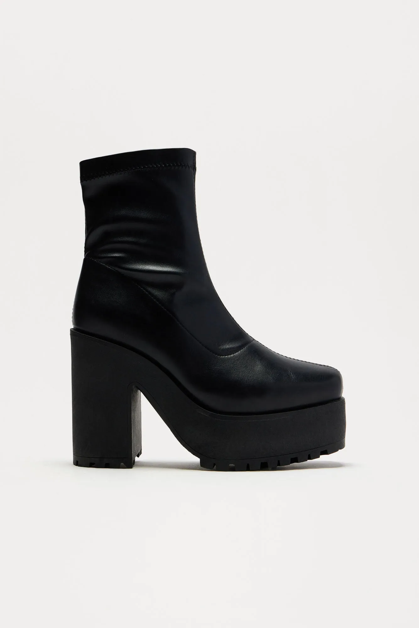 Baylor Platform Booties - Black sold by Fashion Nova