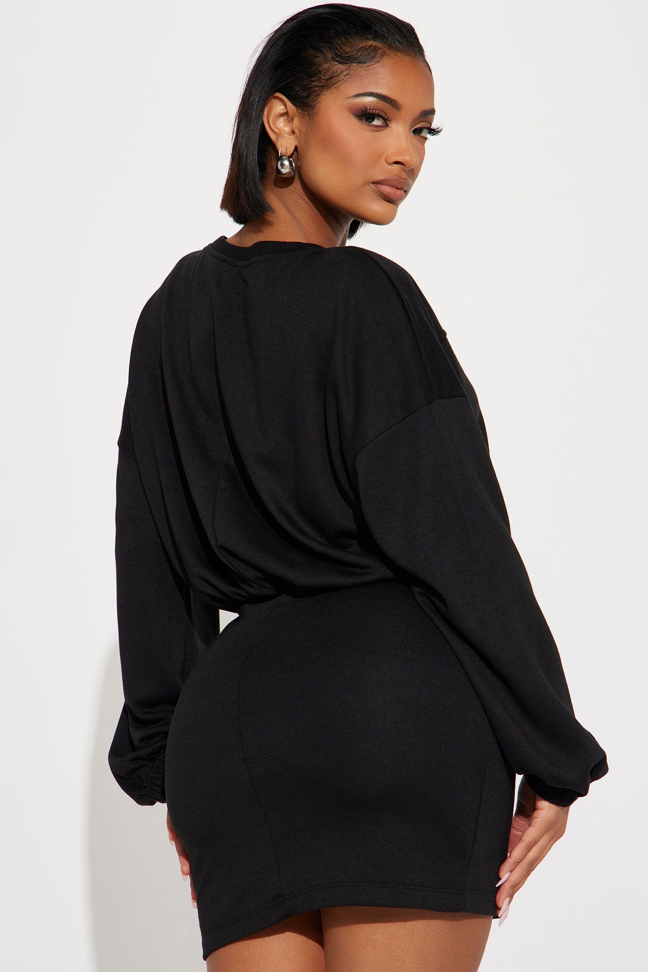 Sawyer French Terry Mini Dress - Black sold by Fashion Nova product image thumbnail 3