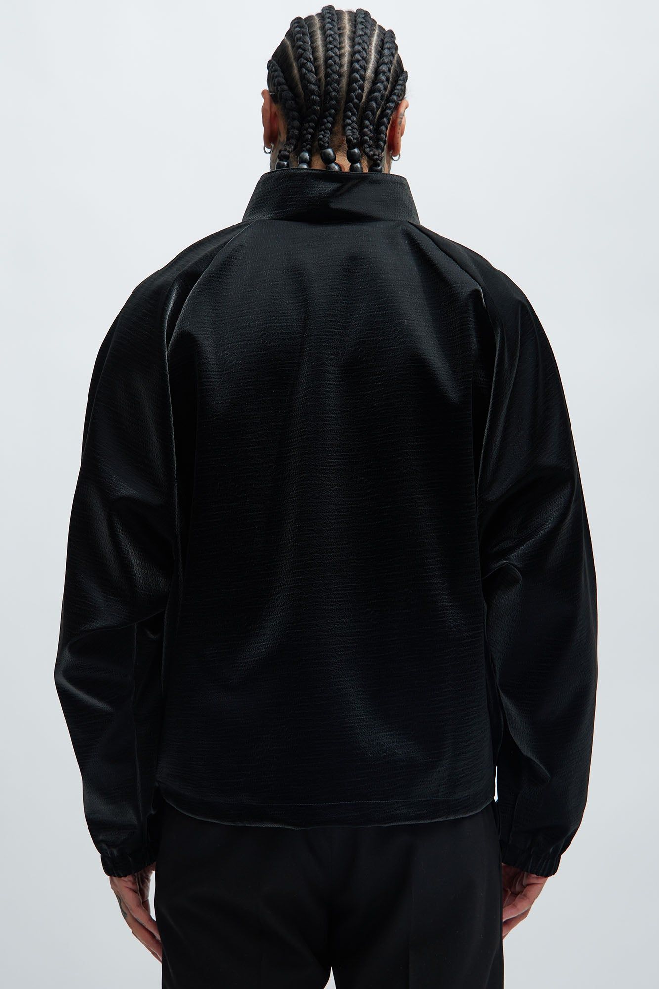 Keith Faux Leather Anorak Jacket - Black sold by Fashion Nova product image thumbnail 4