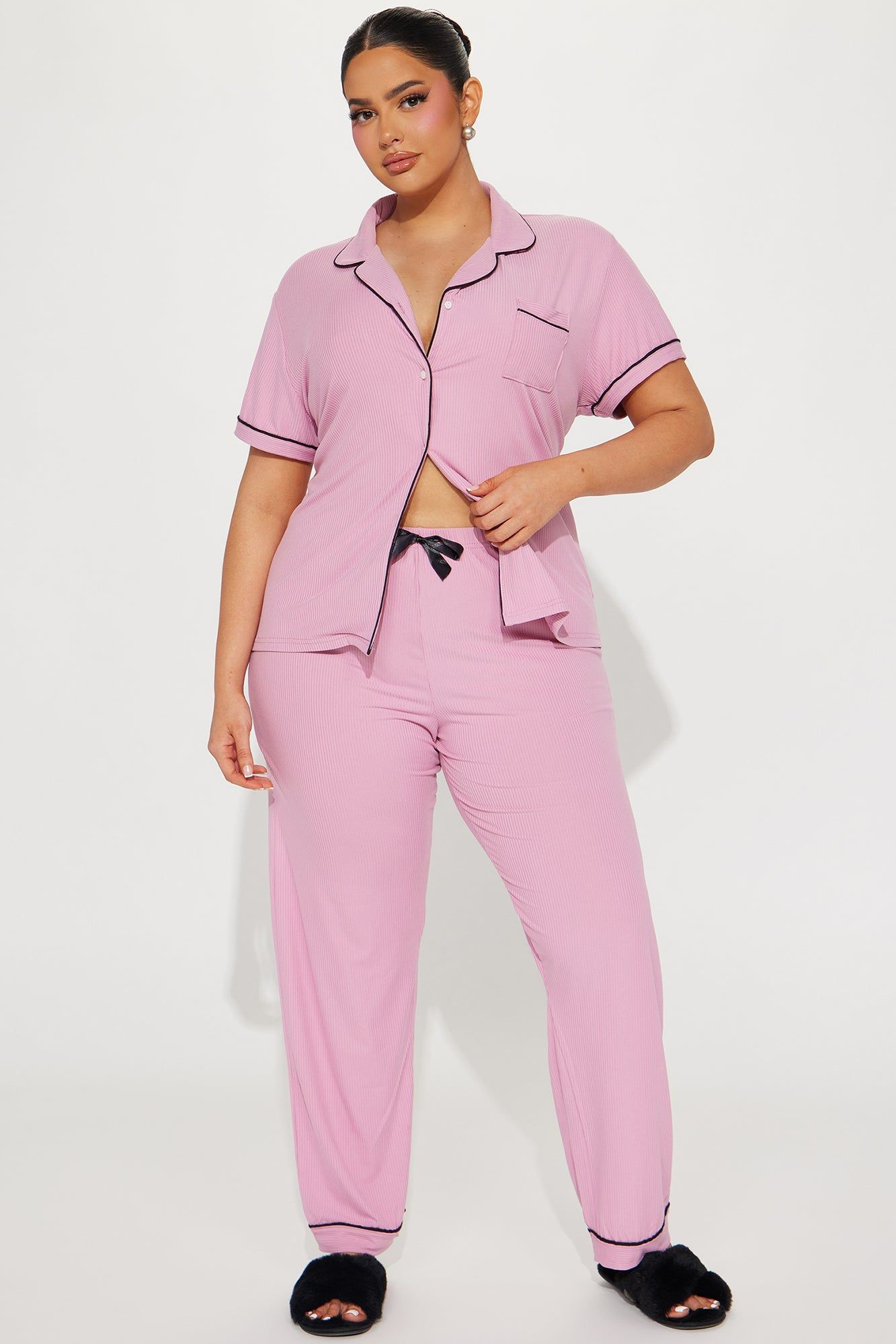 Snuggle Me PJ Pants Set - Mauve sold by Fashion Nova product image thumbnail 4