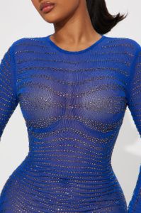 Miracle Embellished Maxi Dress - Blue sold by Fashion Nova