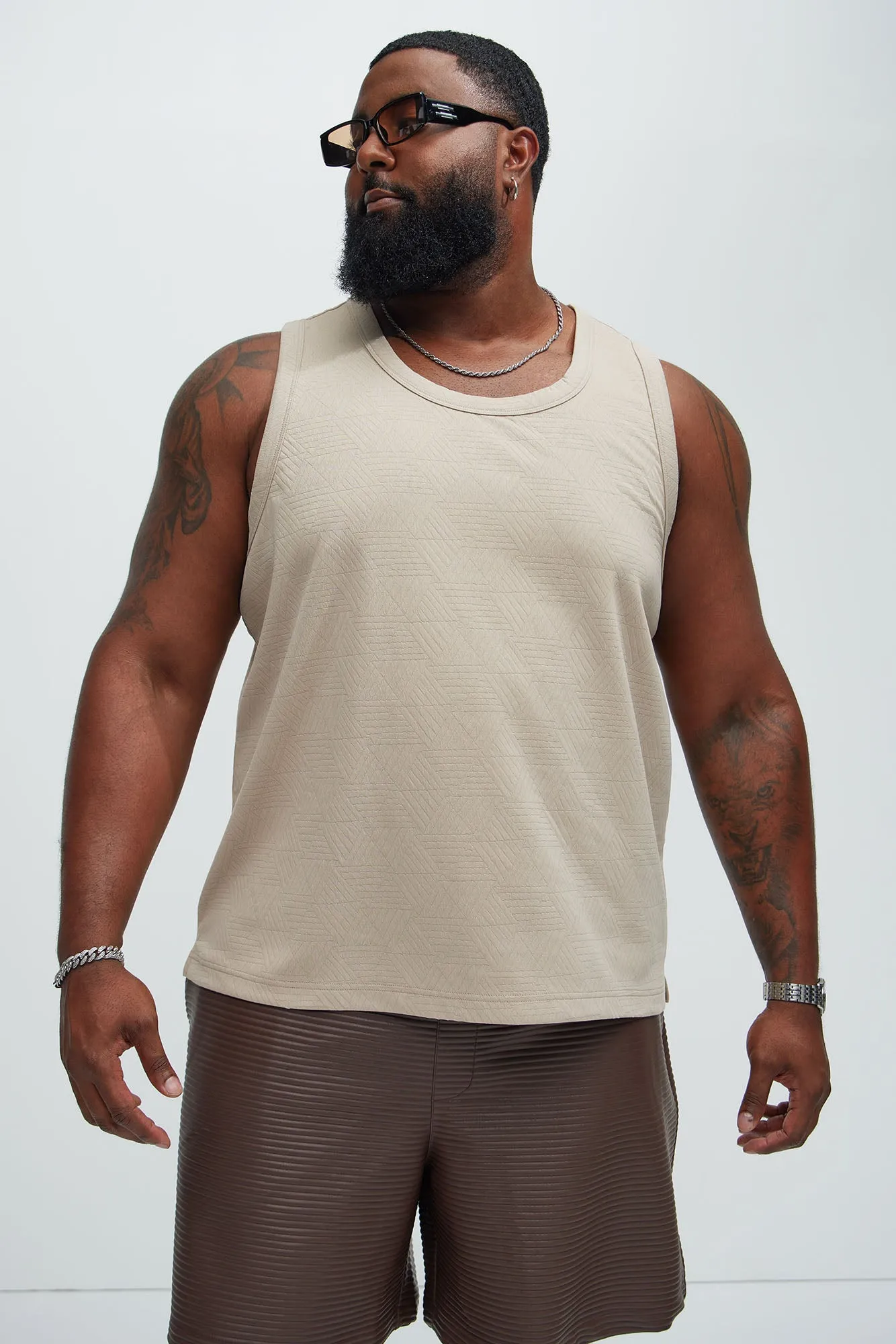 Kodi Textured Tank - Taupe sold by Fashion Nova product image thumbnail 5