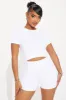 Beach Bum Effortless Seamless Active Set - White sold by Fashion Nova