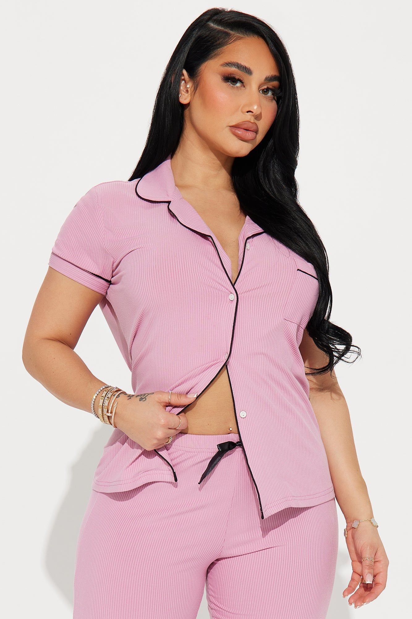 Snuggle Me PJ Pants Set - Mauve sold by Fashion Nova product image thumbnail 2