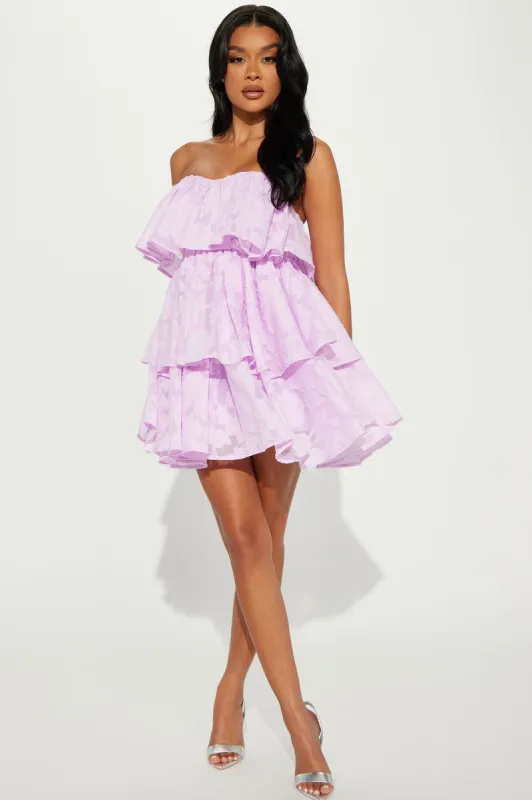 Amara Chiffon Mini Dress - Lavender sold by Fashion Nova