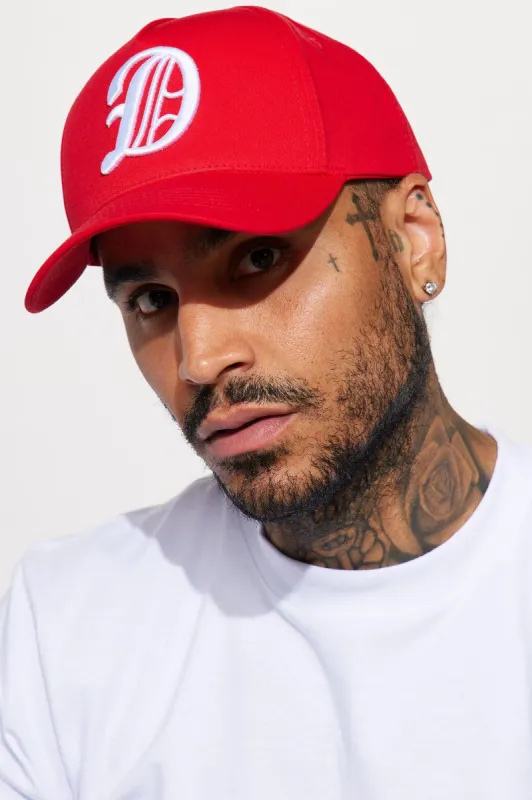 Detroit Snapback Hat - Red sold by Fashion Nova
