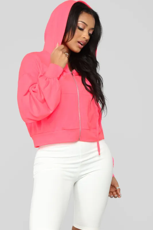 Give Me Attention Jacket - Neon Pink sold by Fashion Nova