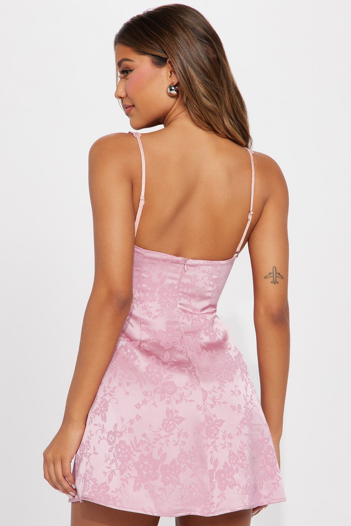 Lily Satin Mini Dress - Mauve sold by Fashion Nova product image thumbnail 3