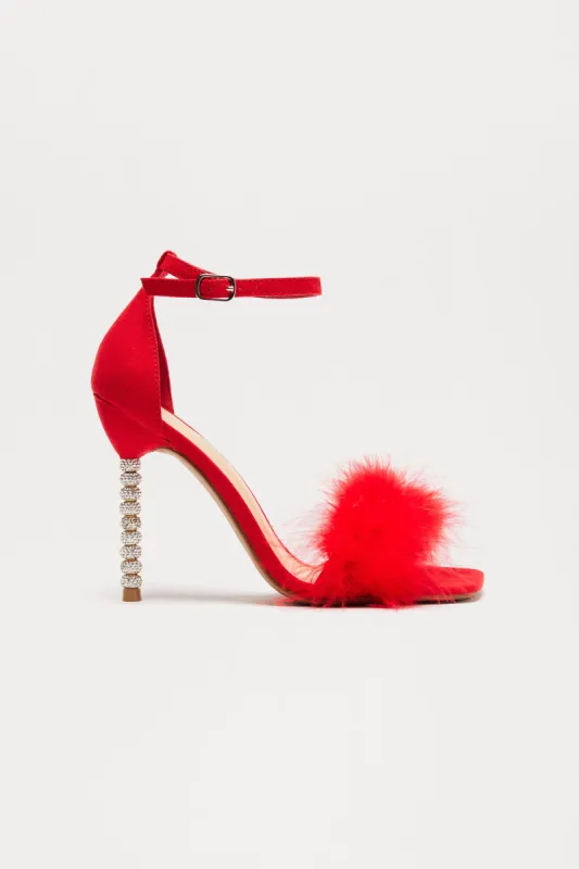 No Second Chances Heeled Sandals - Red sold by Fashion Nova