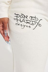 Ed Hardy Dragon Heart Pant - Ivory sold by Fashion Nova