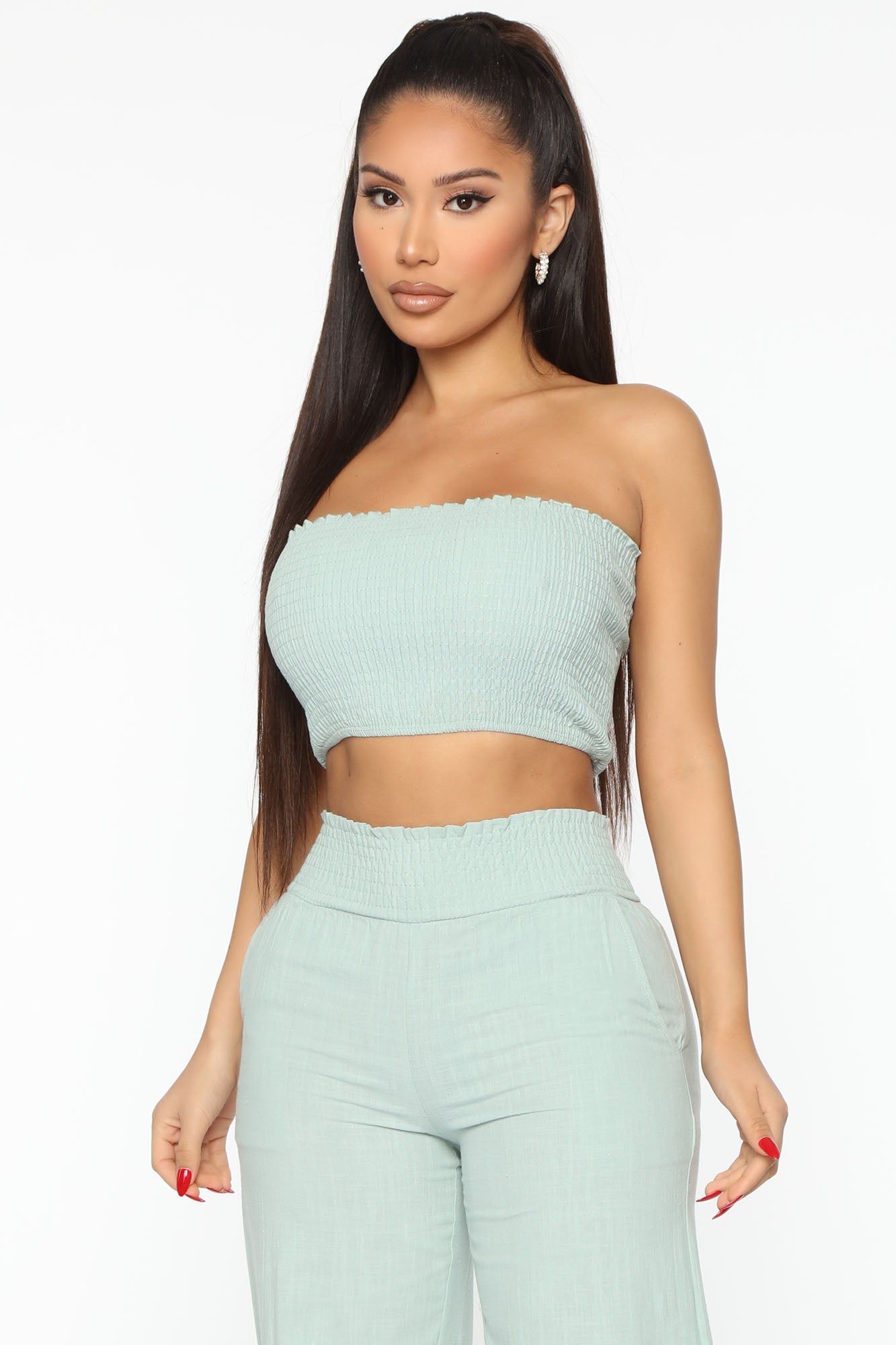 Hugging And Kissing Pant Set - Sage sold by Fashion Nova product image thumbnail 2