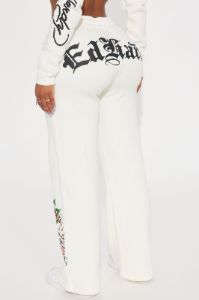 Ed Hardy Dragon Heart Pant - Ivory sold by Fashion Nova
