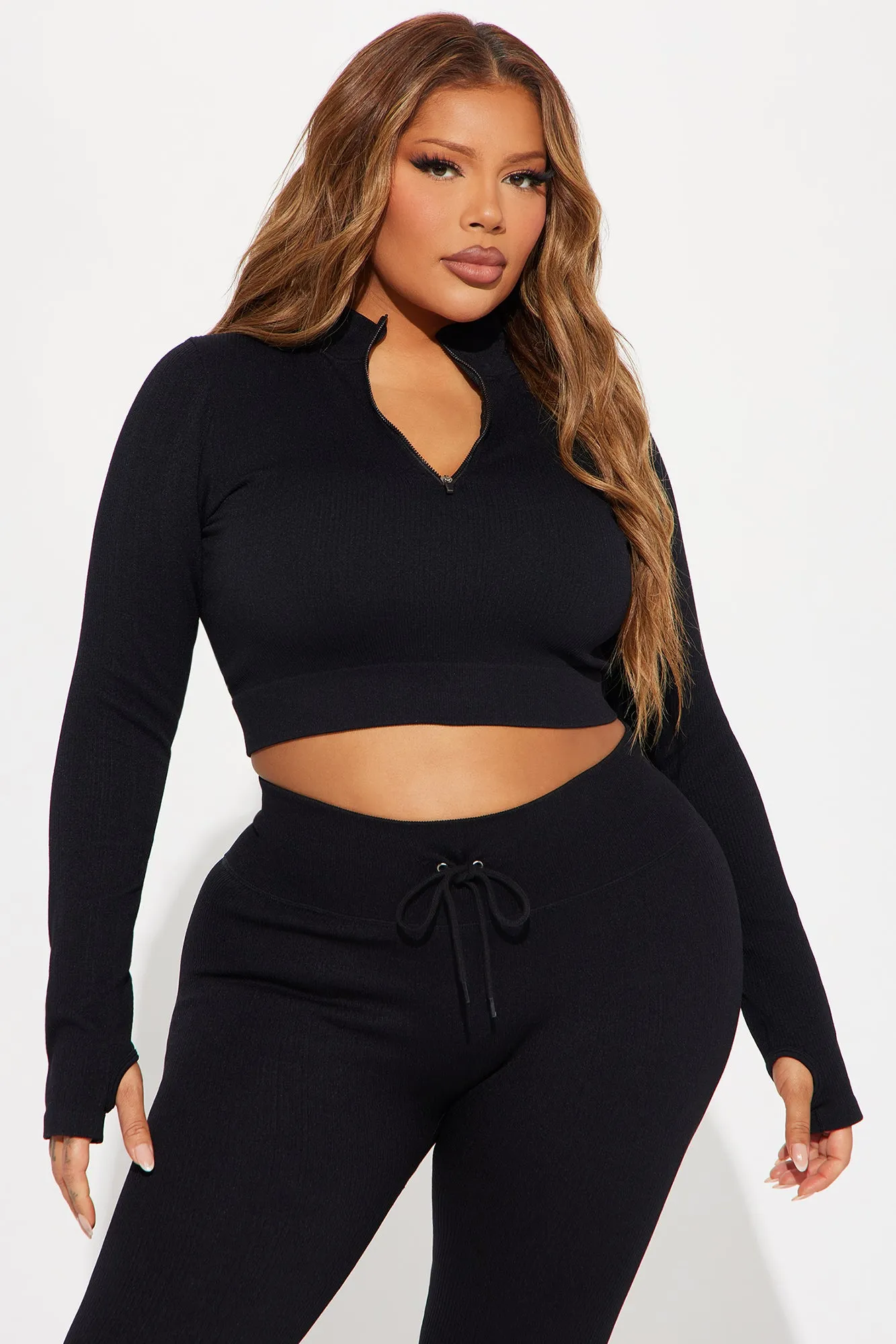 Mountain Trails Effortless Seamless Active Top - Black sold by Fashion Nova product image thumbnail 5
