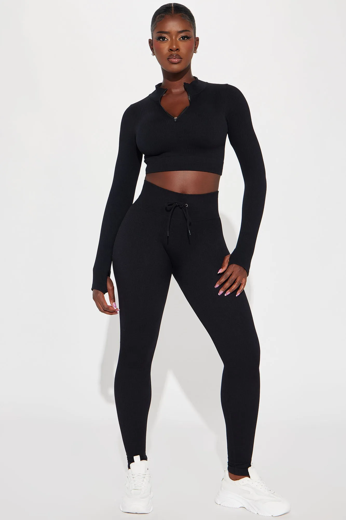 Mountain Trails Effortless Seamless Active Top - Black sold by Fashion Nova product image thumbnail 2