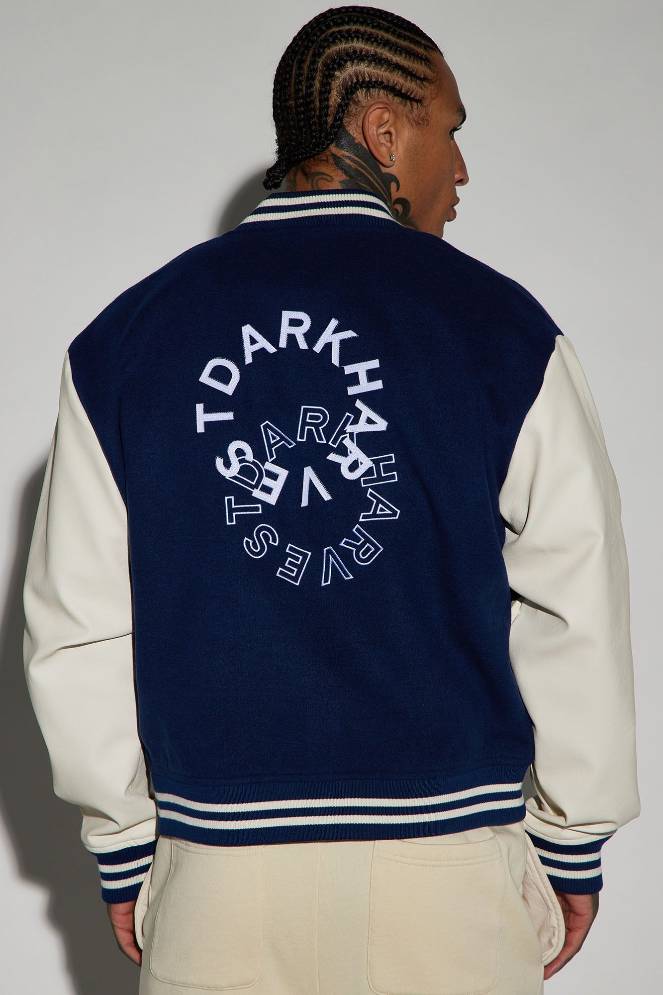 Dark Harvest Varsity Jacket - Navy sold by Fashion Nova product image thumbnail 5